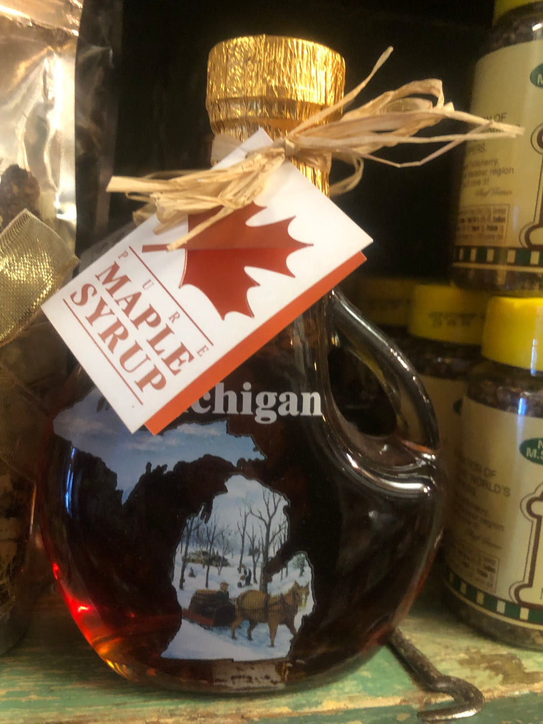 MAPLE SYRUP / MICHIGAN , COLLECTOR BOTTLE
